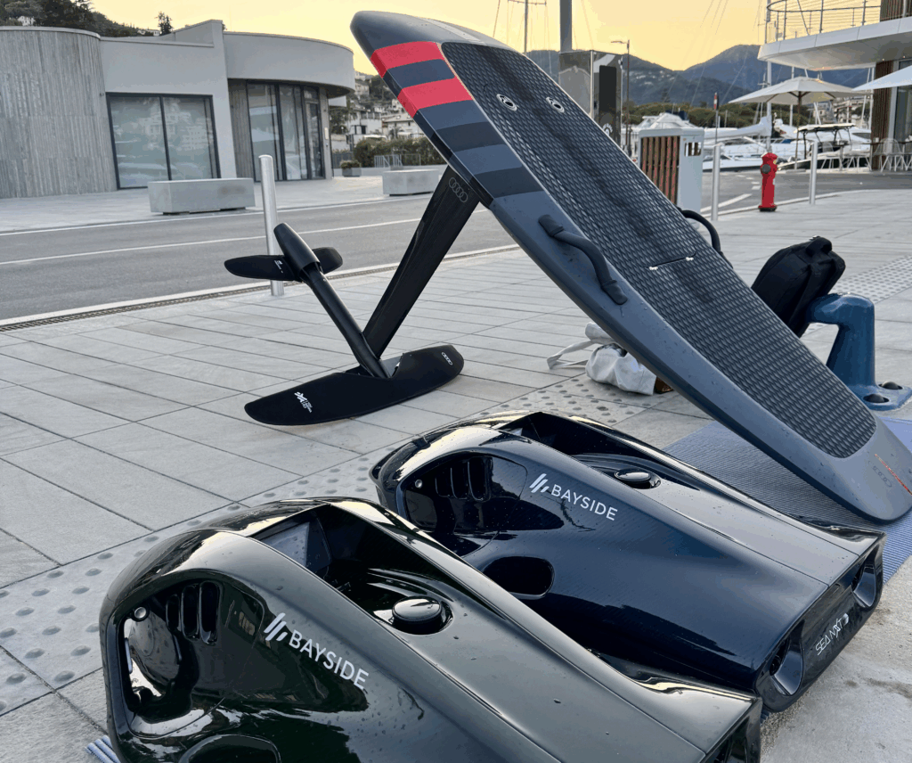 Watertoys Portofino Coast BAYSIDE Watertoys Portofino Coast Watertoys-Audi-eFoil-SeaNXT-rent-BAYSIDE-Portofino-Coast-1024x856 BAYSIDE Yacht Charter