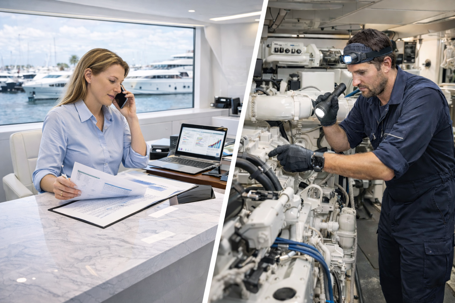 Yacht Management bayside-yacht-management-operational-management-engine-maintenance-luxury-yacht BAYSIDE Yacht Charter
