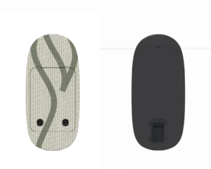 Cremeweisses eFoil-Board mit schwarzer Kabinenabdeckung, Vorder- und Rückseite